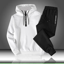 Load image into Gallery viewer, Sets Tracksuit Men Autumn Winter Hooded Sweatshirt Drawstring Outfit Sportswear 2019 Male Suit Pullover Two Piece Set Casual